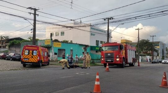 bombeiros rua acidente