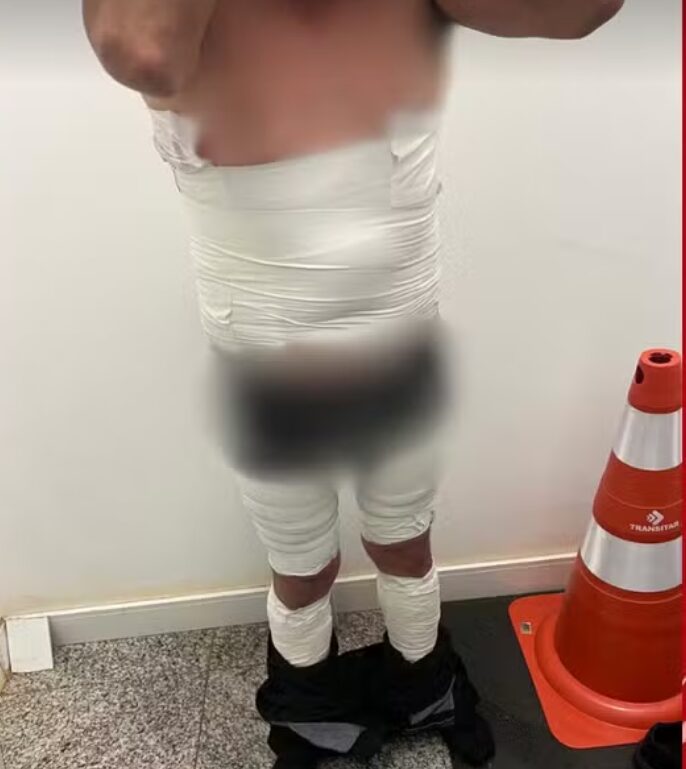droga presa ao corpo