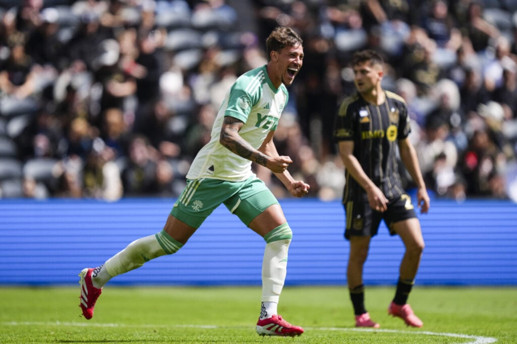 Guilherme Biro comemora gol pelo Austin FC