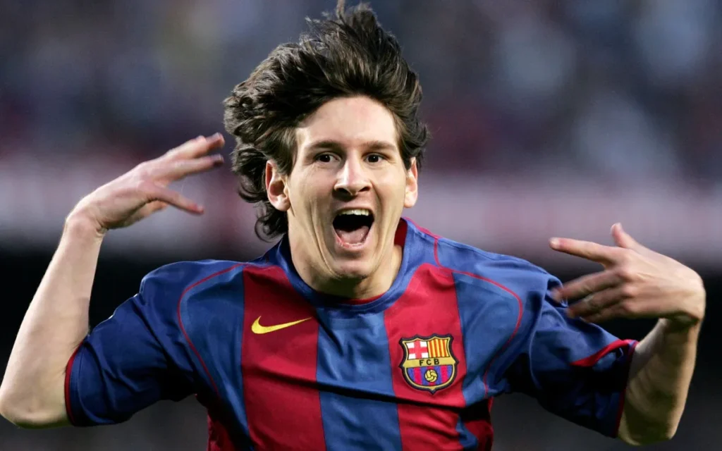 Lionel Messi, canhoto da ponta-direita do Barcelona