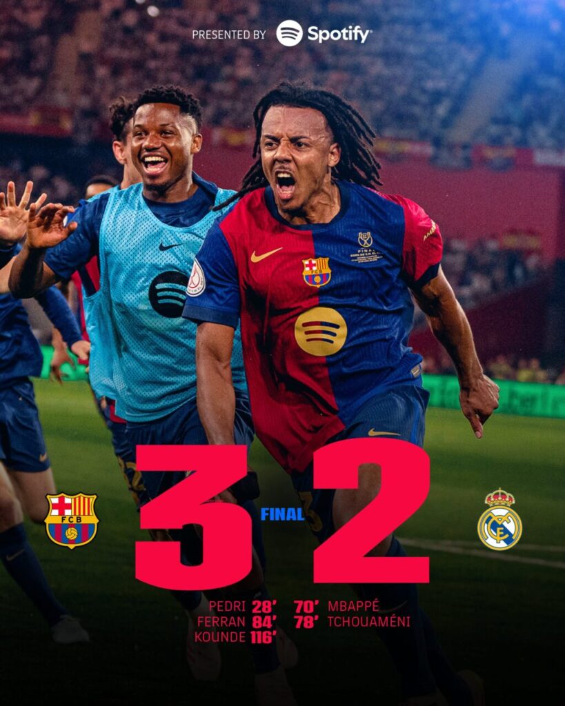 Barcelona vence a final da Copa do Rei