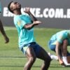 O atacante Vinicius Júnior, Vini Jr, em treino da seleção brasileira
