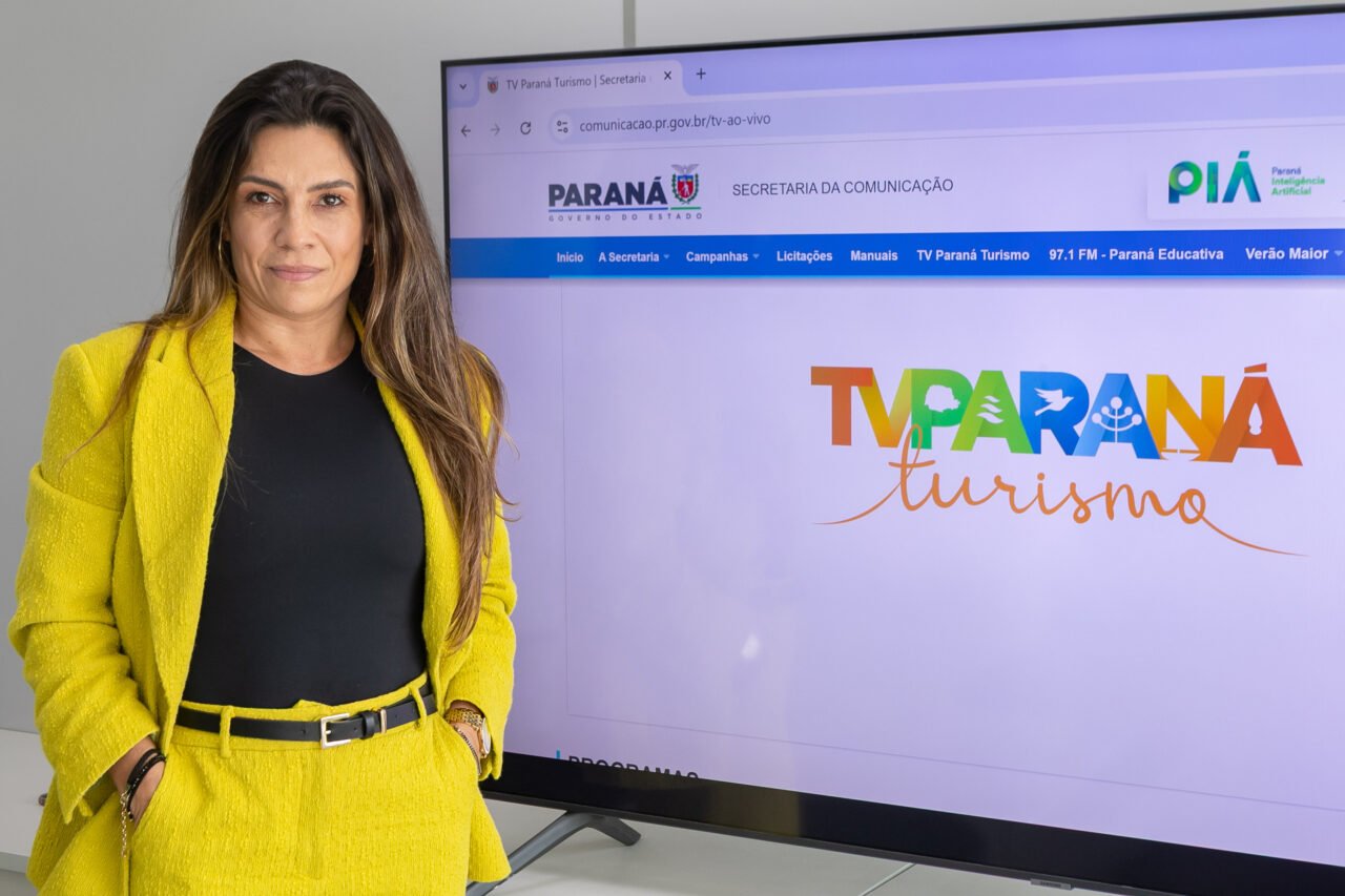 Curitiba, 14 de abril de 2025 – Giselle Lima, diretora da TV Paraná Turismo.