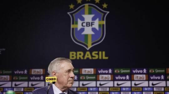 O técnico italiano Carlo Ancelotti, da seleção brasileira
