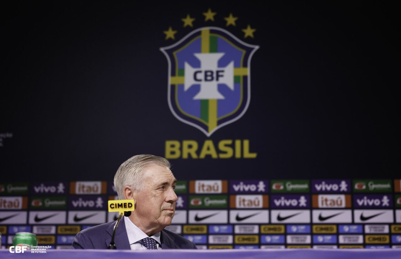 O técnico italiano Carlo Ancelotti, da seleção brasileira