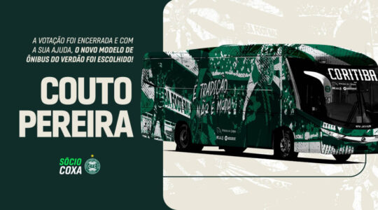 Novo visual do ônibus do Coritiba