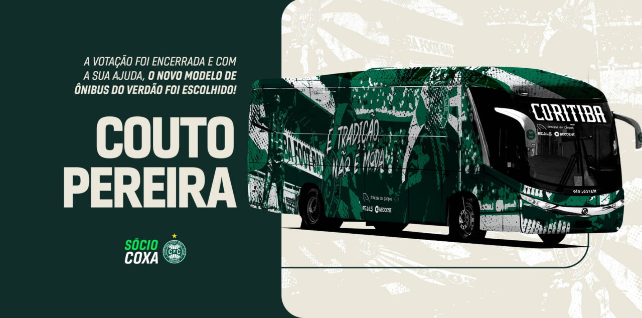 Novo visual do ônibus do Coritiba