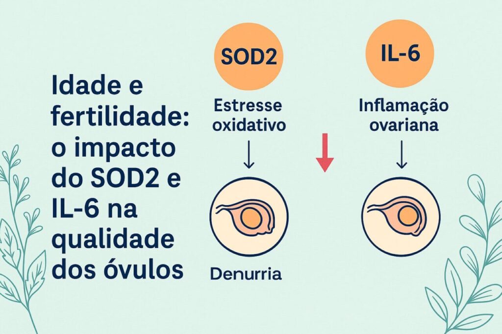 Imagem traz texto com o título do blog e ilustração de óvulos femininos.