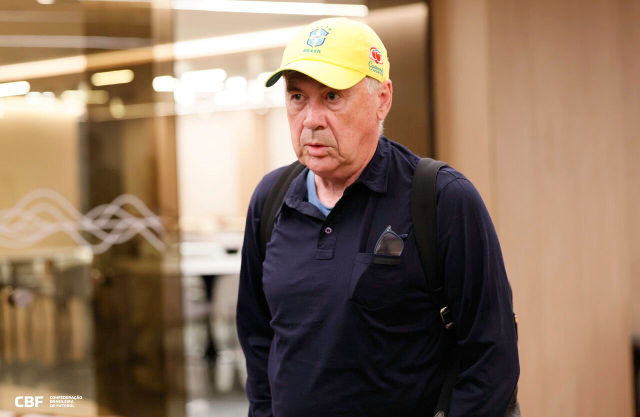 O técnico italiano Carlo Ancelotti, da seleção brasileira