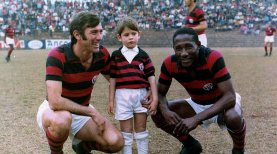 Bellini e Djalma Santos pelo Athletico Paranaense, em 1968