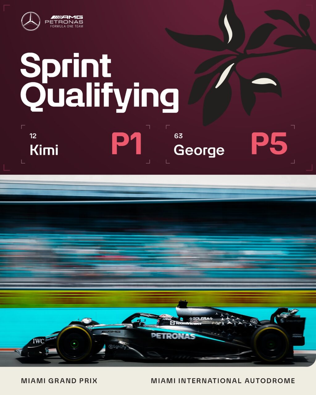 Mercedes comemora pole na Fórmula 1