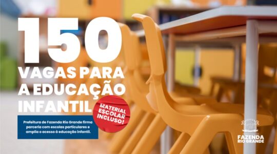 Fazenda Rio Grande terá 150 novas vagas para o ensino infantil com parceria inédita