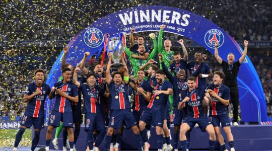 PSG comemora o título da Liga dos Campeões