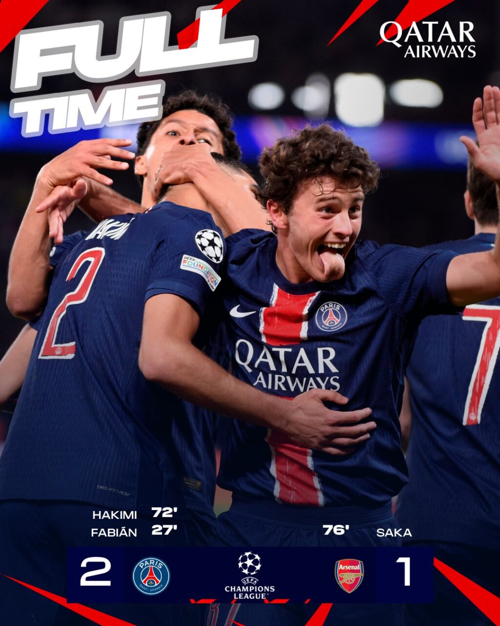 PSG vence o Arsenal