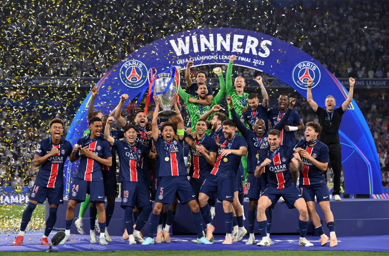 PSG comemora o título da Liga dos Campeões