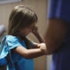 Young Caucasian girl staying at a hospital