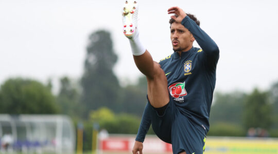 Treino da seleção brasileira: Marquinhos