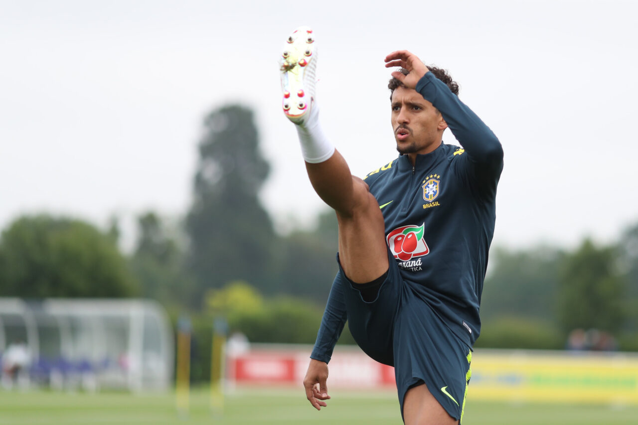 Treino da seleção brasileira: Marquinhos