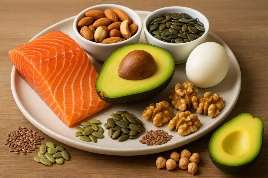 Alimentos que melhoram a fertilidade masculina por serem ricos em nutrientes essenciais.