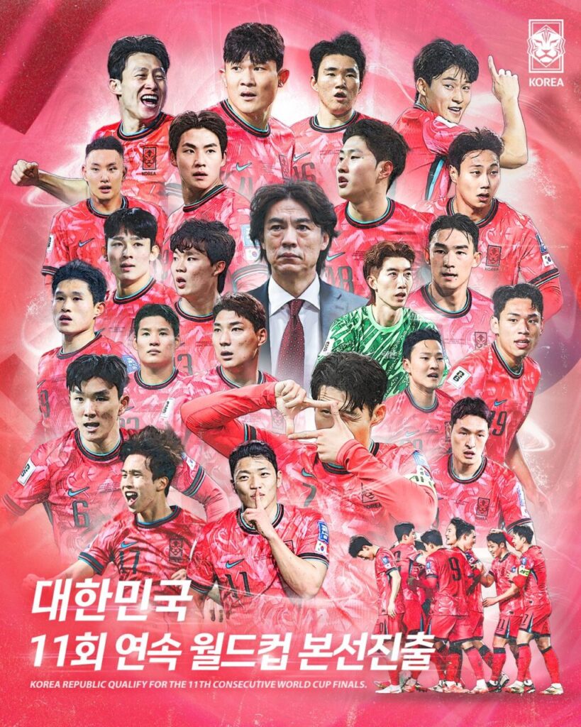 Coreia do Sul classificada