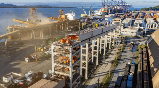 Obras do moegão do Porto de Paranaguá
