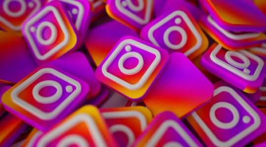 Pile of 3D Instagram Logos