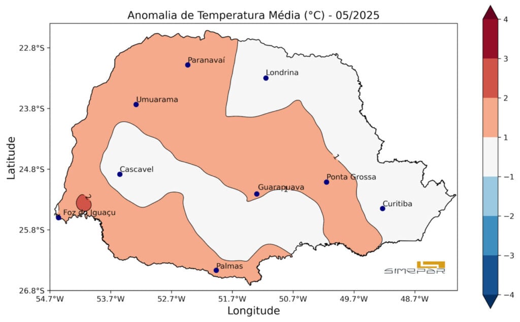 temperatura maio