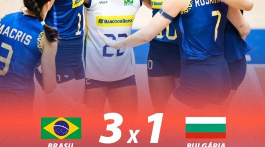 Brasil vence Bulgária no vôlei feminino