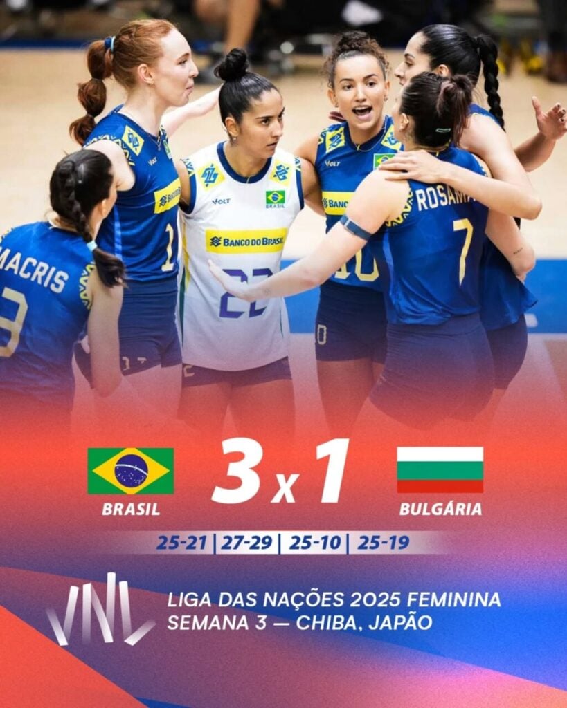 Brasil vence Bulgária no vôlei feminino