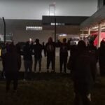 Protesto de torcedores do Athletico no aeroporto