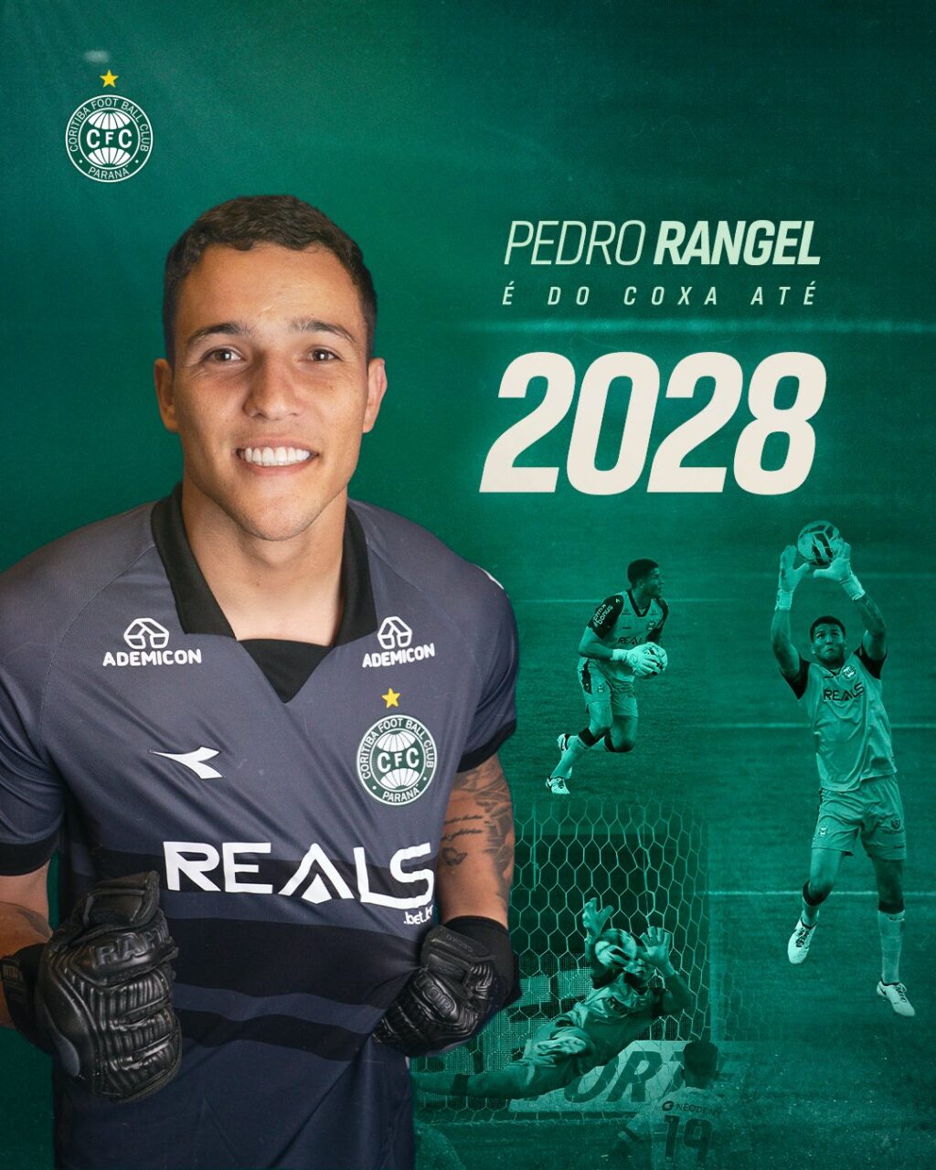 Coritiba anuncia aquisição dos direitos do goleiro Pedro Rangel