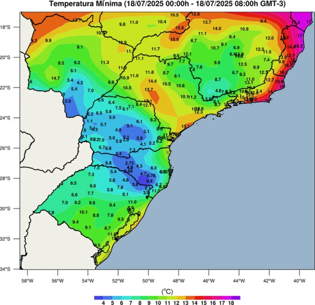 frio mapa