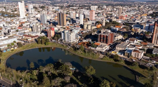 Guarapuava, 26 de agosto de 2024 – Drone ra região do Lago das Lagrimas.