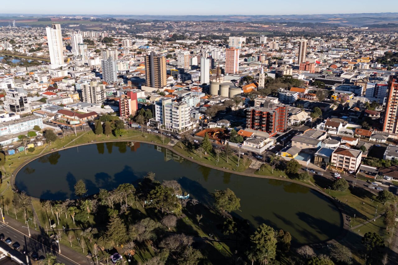 Guarapuava, 26 de agosto de 2024 – Drone ra região do Lago das Lagrimas.