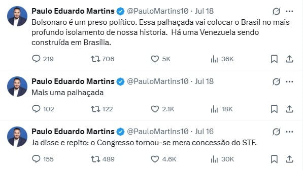 paulo martins lula stf críticas X
