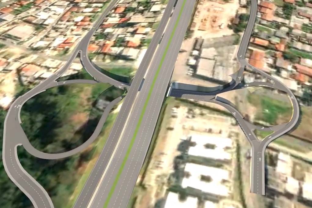 rodovia da uva em concreto