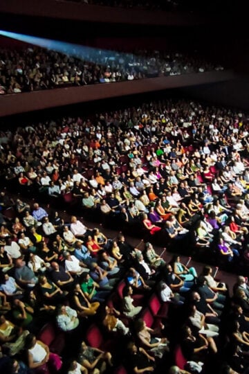Curitiba, 02 de março de 2024 – Plateia no Teatro Guaíra, vista do camarote.