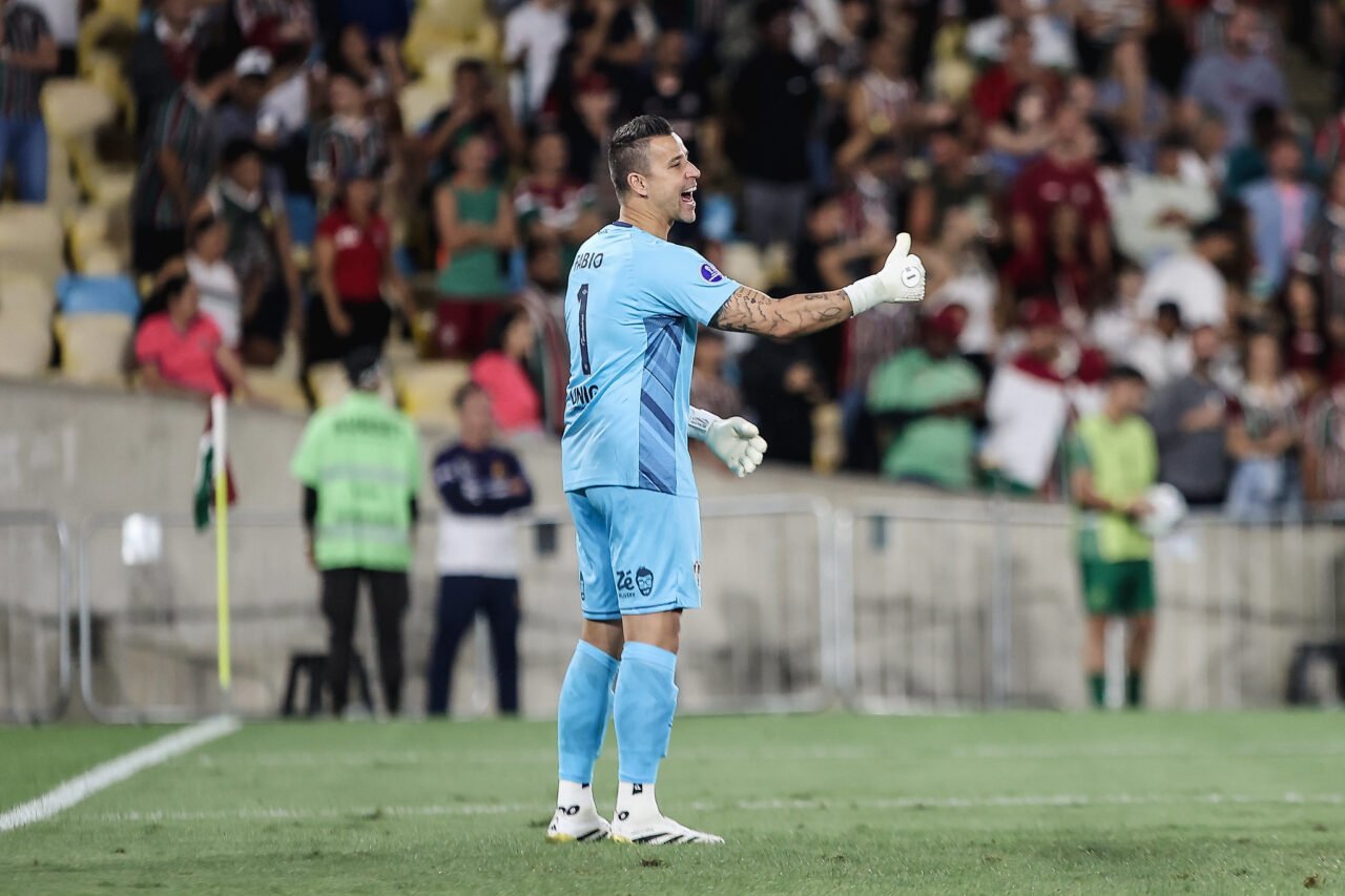 O goleiro Fábio, em Fluminense x América de Cali