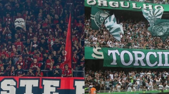 Torcidas de Athletico e Coritiba na Arena da Baixada e no Couto Pereira