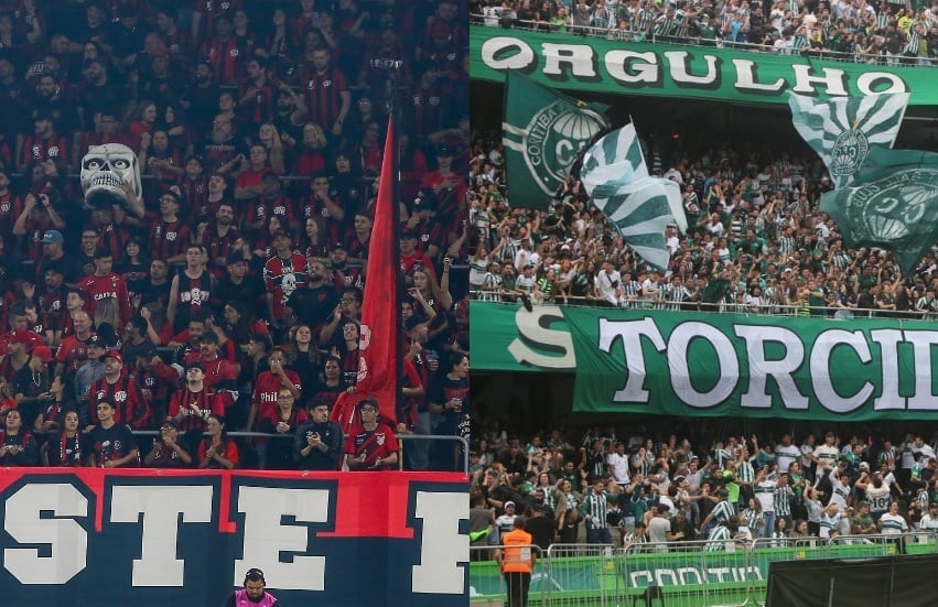 Torcidas de Athletico e Coritiba na Arena da Baixada e no Couto Pereira