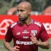 Lucas Moura, em treino do São Paulo