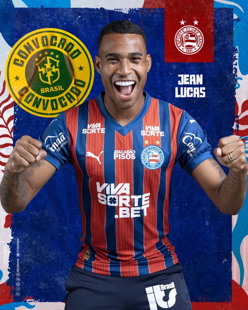 Jean Lucas, do Bahia: convocado por Ancelotti