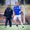 O zagueiro Bernardo, em treino do Operário: filho de Ricardinho