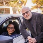 professora carro supermercado