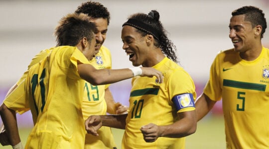 Neymar, Ronaldinho, Fred e Ralf em Brasil x Argentina