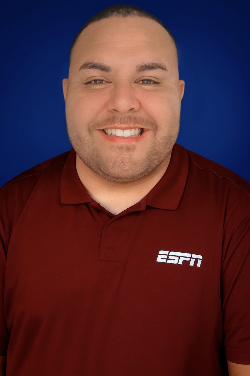 O narrador Gustavo Santos: ESPN
