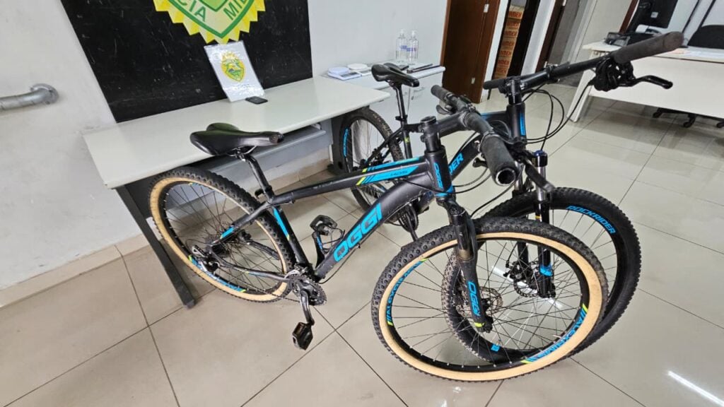 Bicicletas usadas para os roubos