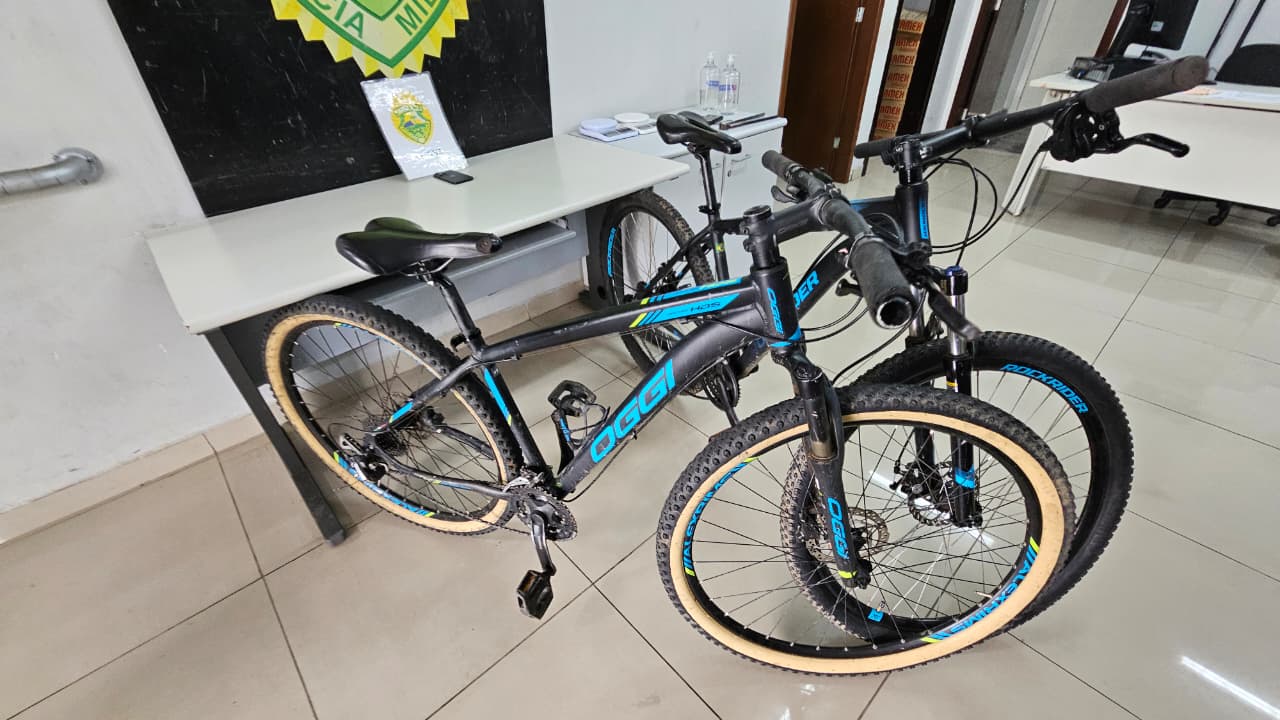 Bicicletas usadas para os roubos
