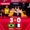 Brasil vence a França no vôlei feminino