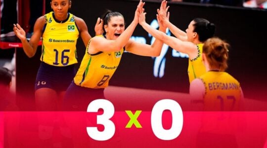 Brasil vence a França no vôlei feminino